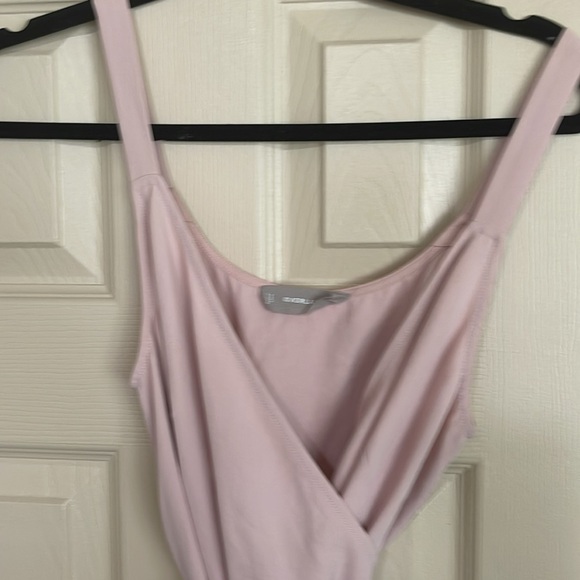 Everlane Pink Wrap Sundress V nevk Neck Mini dusty pink 8 - Picture 2 of 5